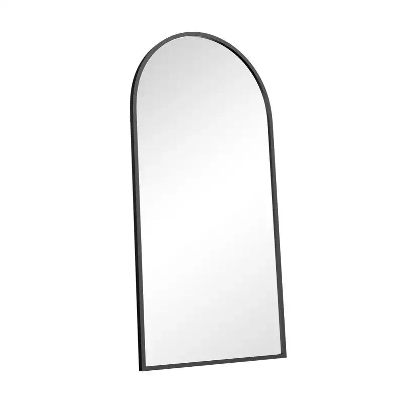 Specchio rettangolare a figura intera con cornice in legno massello - Cornice nera 180x90x2 cm (Supporto non incluso)