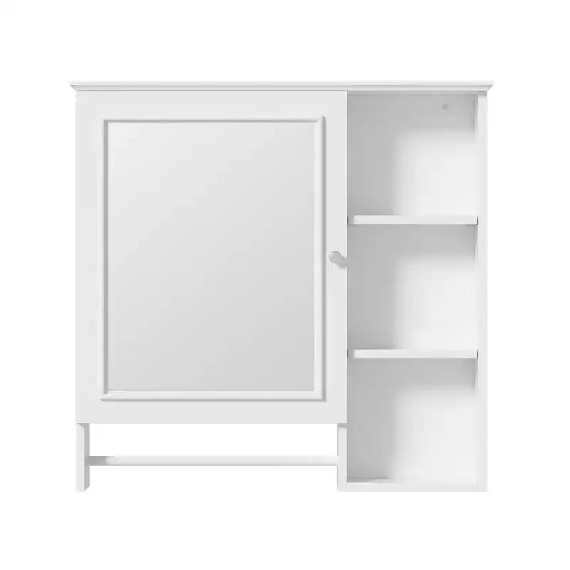 Mobiletto da bagno a muro con grande specchio e ripiani regolabili