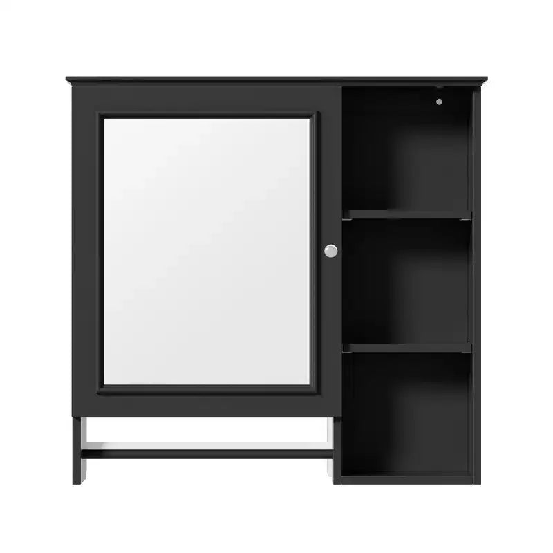 Mobiletto da bagno a muro con grande specchio e ripiani regolabili
