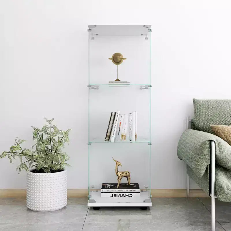 Vatros Glass Display Cabinet Curio Cabinets for Living Room