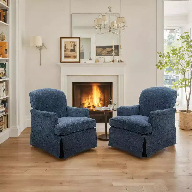 Poltrona Girevole Accentuale Tradizionale in Tessuto – Struttura in Legno, Rotazione a 360°, Poltrona