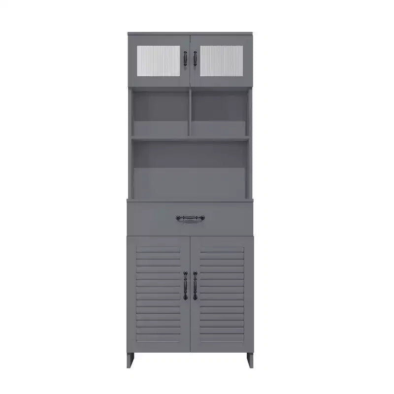 Mobile bagno moderno da 63" con anta in vetro satinato e cassetto a chiusura ammortizzata