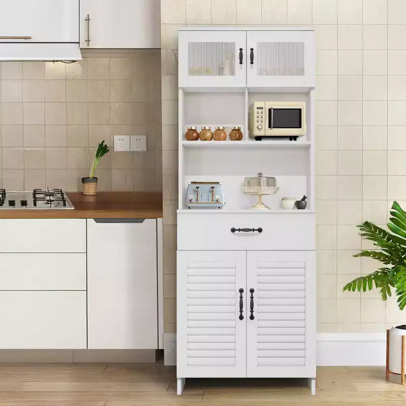 Mobile bagno moderno da 63" con anta in vetro satinato e cassetto a chiusura ammortizzata