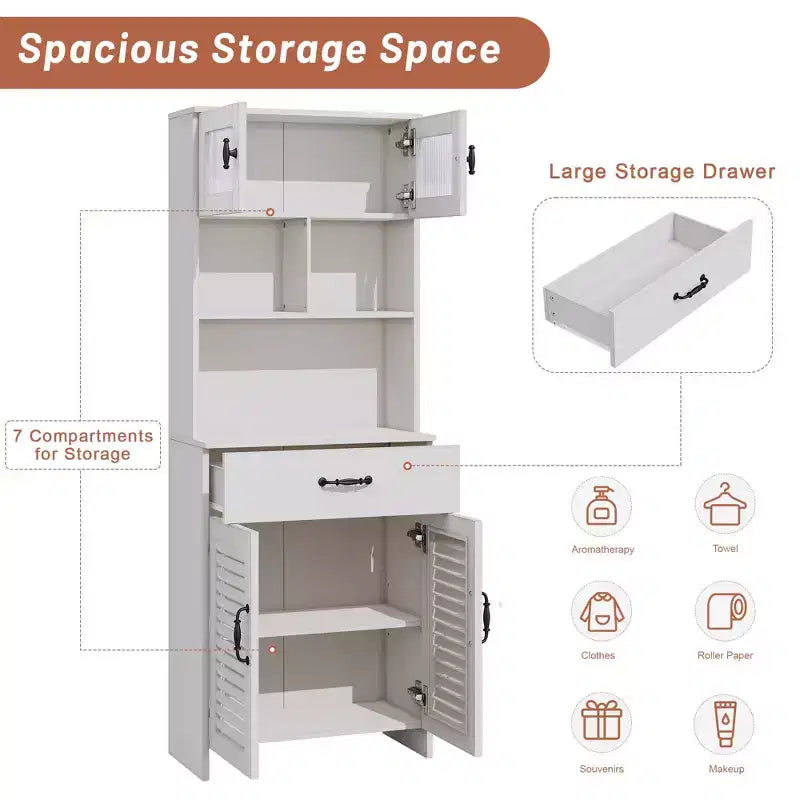 Mobile bagno moderno da 63" con anta in vetro satinato e cassetto a chiusura ammortizzata