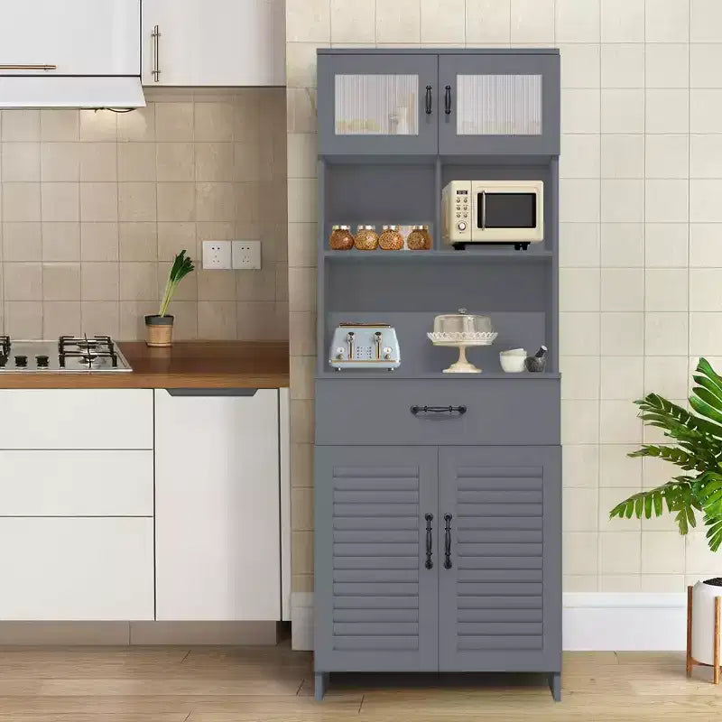 Mobile bagno moderno da 63" con anta in vetro satinato e cassetto a chiusura ammortizzata
