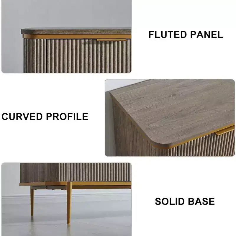 Cassettiera a 9 cassetti, comò in legno largo 137 cm con maniglie in metallo, cassettiera moderna per TV e organizer per camera da letto e soggiorno