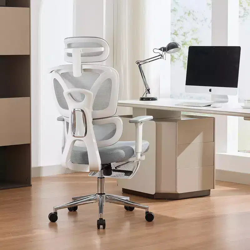 Sedia da ufficio ergonomica con poggiatesta imbottito regolabile, supporto lombare confortevole e braccioli 3D - Sedia da scrivania per computer per giochi e studio