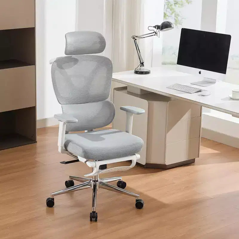 Sedia da ufficio ergonomica con poggiatesta imbottito regolabile, supporto lombare confortevole e braccioli 3D - Sedia da scrivania per computer per giochi e studio