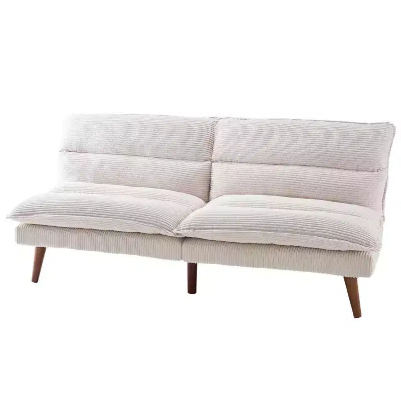 Divano Letto Futon Convertibile in Velluto a Coste da 67" – Reclinabile 3-in-1 per Piccoli Spazi