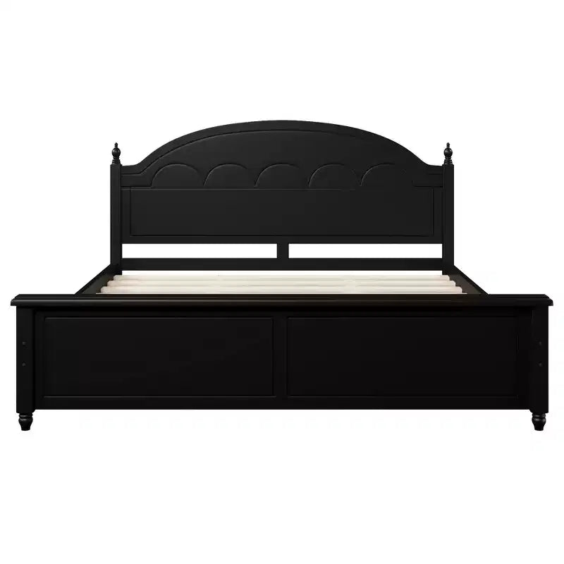 Struttura Letto Matrimoniale Queen in Legno con Elegante Testiera Ad Arco – Stile Moderno Fattoria