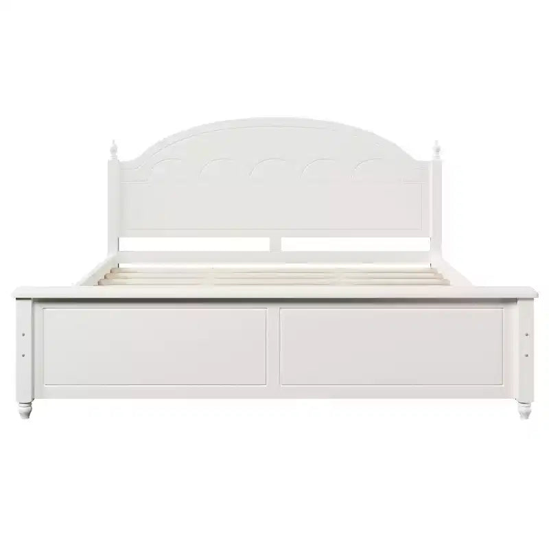 Struttura Letto Matrimoniale Queen in Legno con Elegante Testiera Ad Arco – Stile Moderno Fattoria