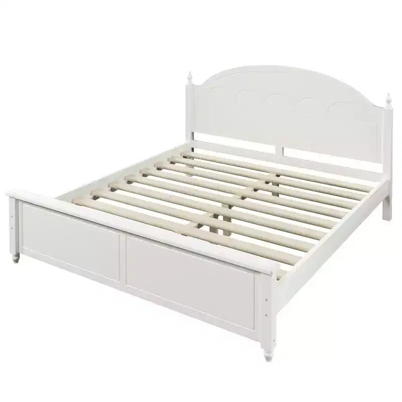 Struttura Letto Matrimoniale Queen in Legno con Elegante Testiera Ad Arco – Stile Moderno Fattoria