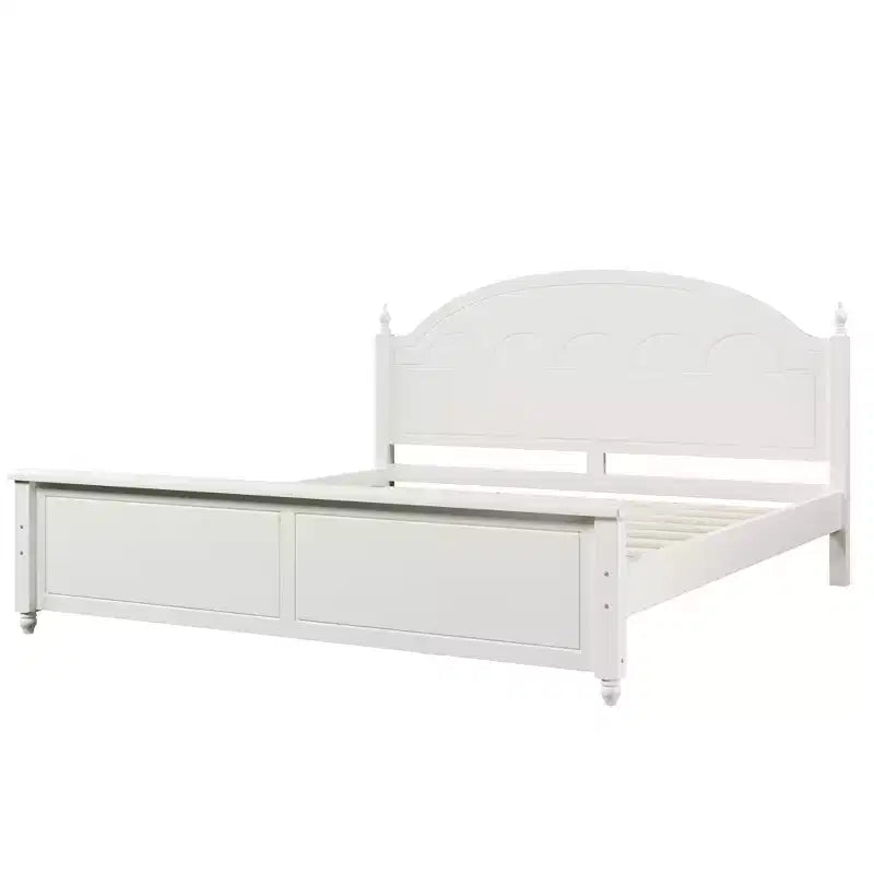 Struttura Letto Matrimoniale Queen in Legno con Elegante Testiera Ad Arco – Stile Moderno Fattoria