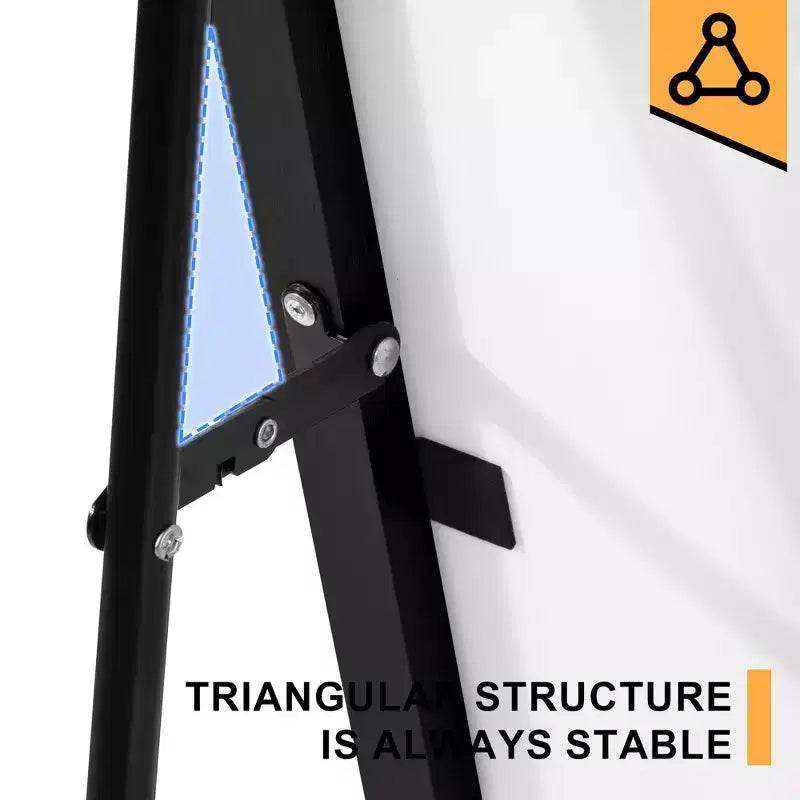 Specchio da terra a figura intera rettangolare con cornice in metallo – 71x32 pollici, autoportante o da appoggio