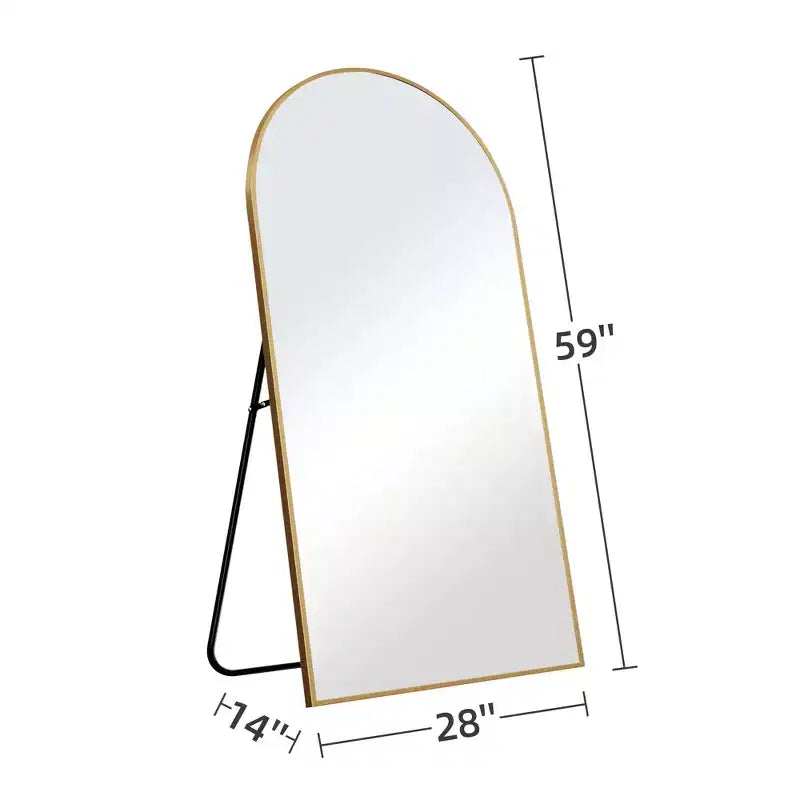 Specchio a Parete Rettangolare Moderno con Cornice in Alluminio – 200x90 cm, Vetro Temperato HD