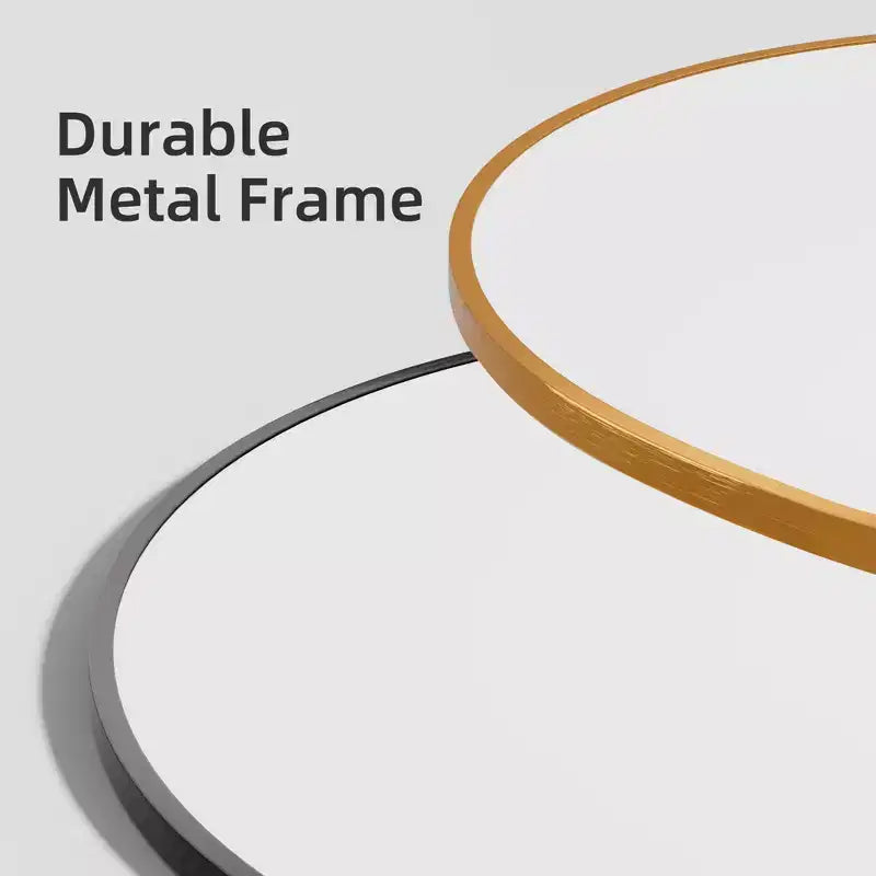 Specchio a Parete Rettangolare Moderno con Cornice in Alluminio – 200x90 cm, Vetro Temperato HD