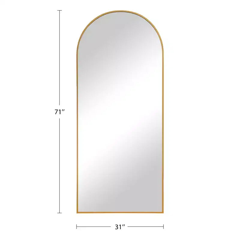 Specchio a Parete Rettangolare Moderno con Cornice in Alluminio – 200x90 cm, Vetro Temperato HD