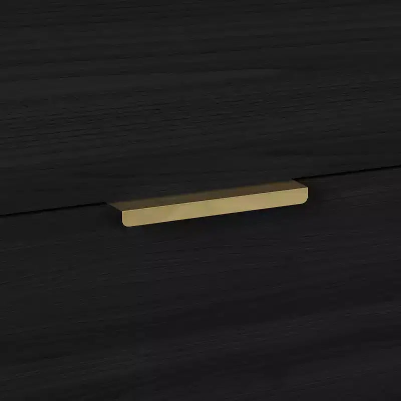 Cassettiera in legno a 6 cassetti con maniglie dorate e gambe affusolate – Contenitore per camera da letto