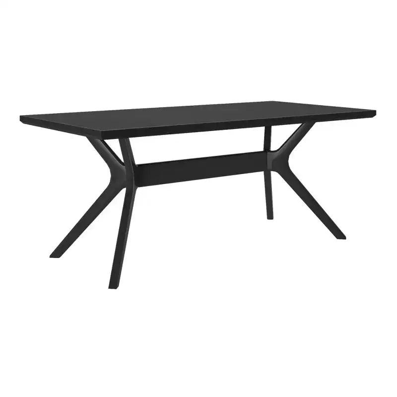 Tavolo da pranzo 72" in legno massello con gambe incrociate per 6 persone – Stile scandinavo-boho