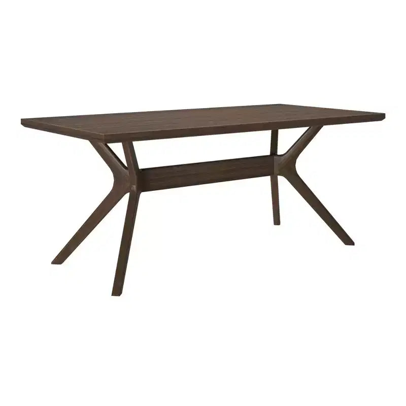 Tavolo da pranzo 72" in legno massello con gambe incrociate per 6 persone – Stile scandinavo-boho