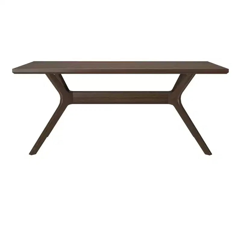 Tavolo da pranzo 72" in legno massello con gambe incrociate per 6 persone – Stile scandinavo-boho