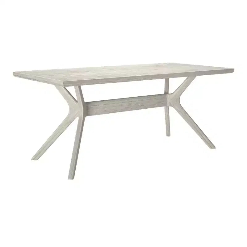Tavolo da pranzo 72" in legno massello con gambe incrociate per 6 persone – Stile scandinavo-boho
