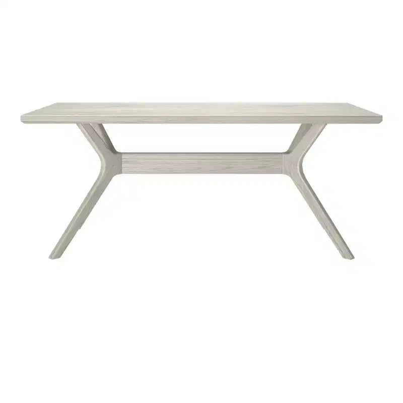 Tavolo da pranzo 72" in legno massello con gambe incrociate per 6 persone – Stile scandinavo-boho