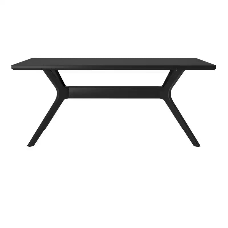 Tavolo da pranzo 72" in legno massello con gambe incrociate per 6 persone – Stile scandinavo-boho