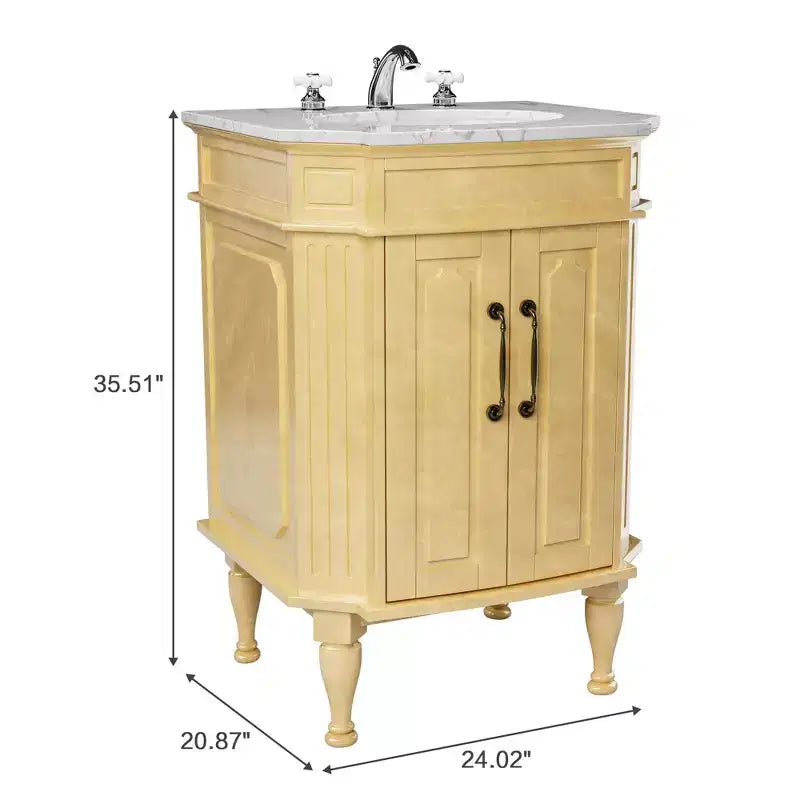 Mobiletto da Bagno a Terra Indipendente con 2 Ante – MDF Impermeabile, Design Antiribaltamento