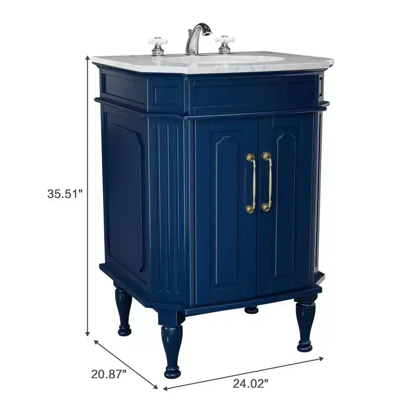 Mobiletto da Bagno a Terra Indipendente con 2 Ante – MDF Impermeabile, Design Antiribaltamento