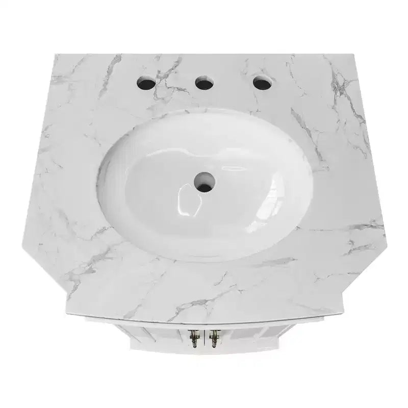 Mobiletto da Bagno a Terra Indipendente con 2 Ante – MDF Impermeabile, Design Antiribaltamento