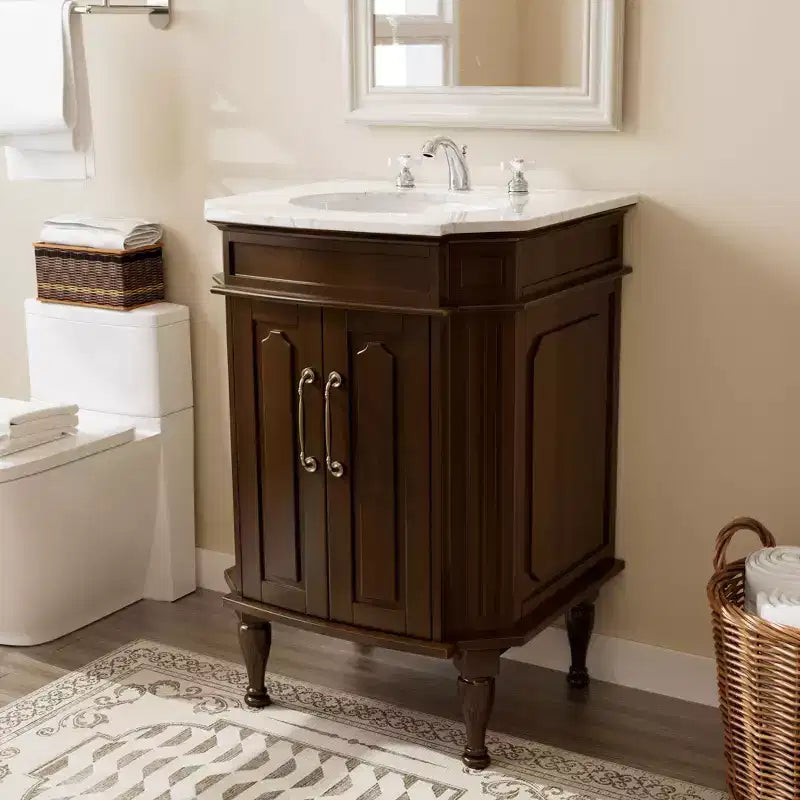 Hyleory Bathroom Vanity,Bathroom Cabinets Freestanding with 2 Doors for Bathroom Floor Cabinet,Restroom Cabinet, Storage Cabinet