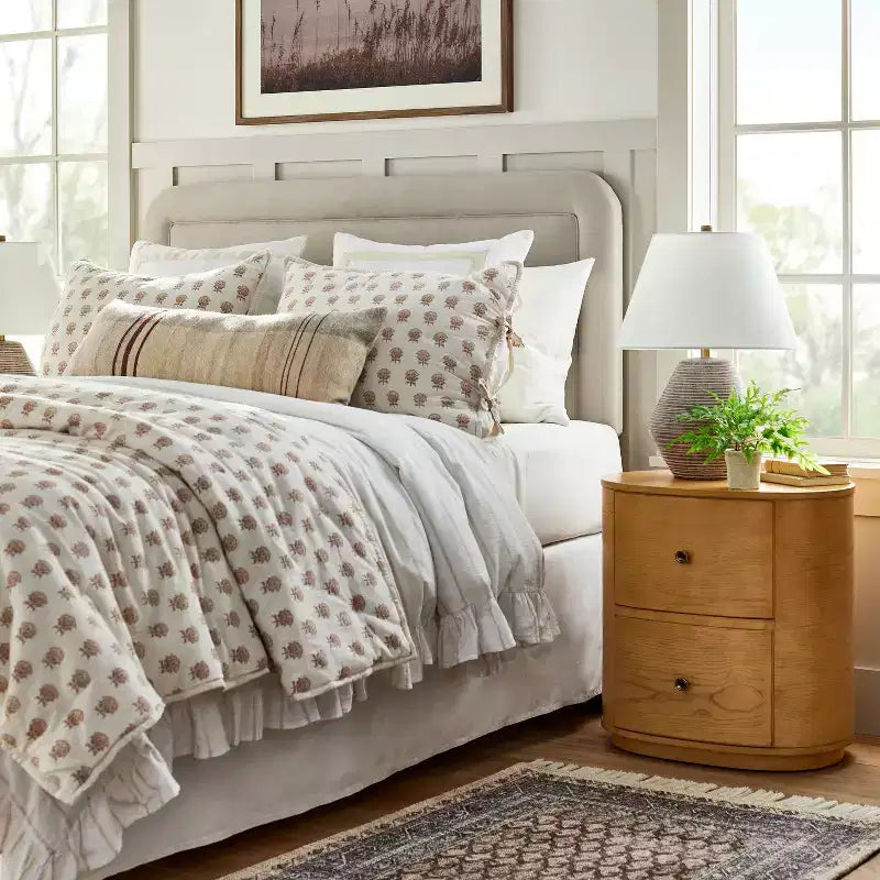 Comodino a 2 cassetti – Tavolino Moderno con Contenitore per Camera da Letto