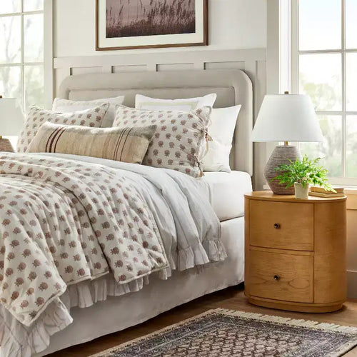 Comodino a 2 cassetti – Tavolino Moderno con Contenitore per Camera da Letto